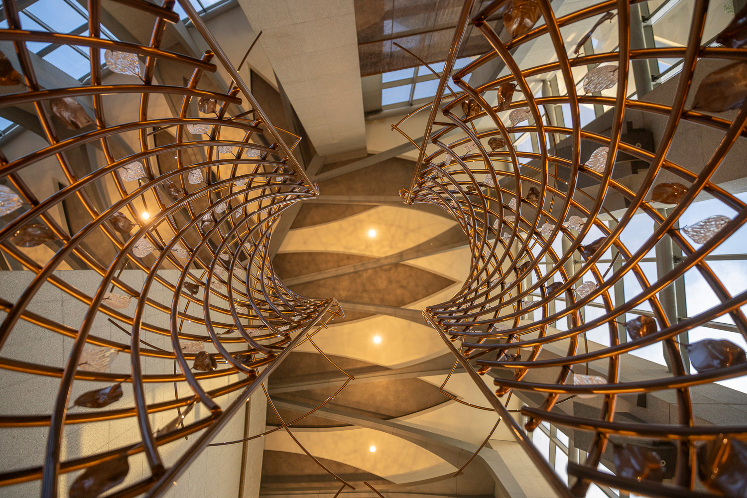 MARQUISE lattice arcs spreading across the ceiling