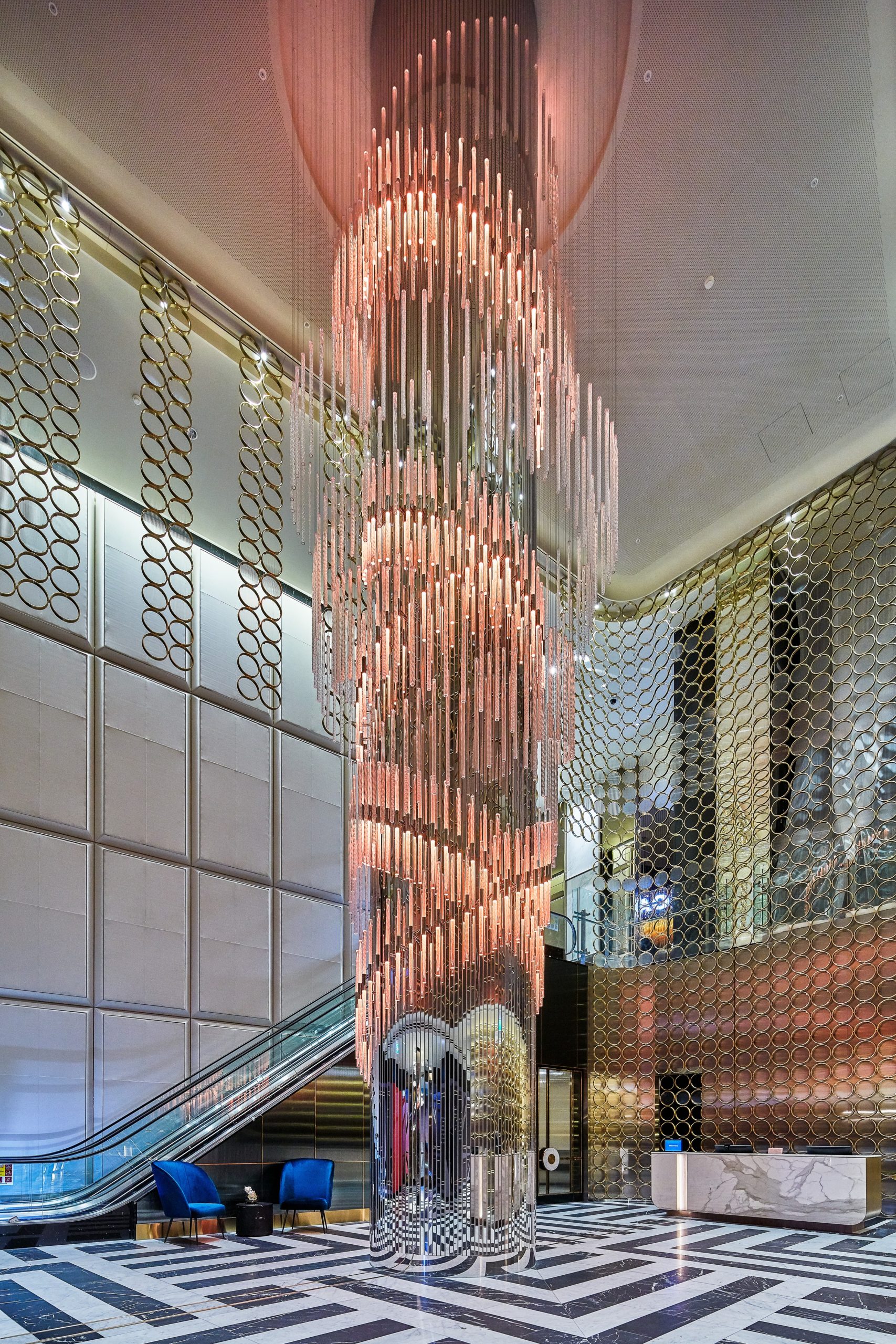 VORTEX cascade seen from the escalator