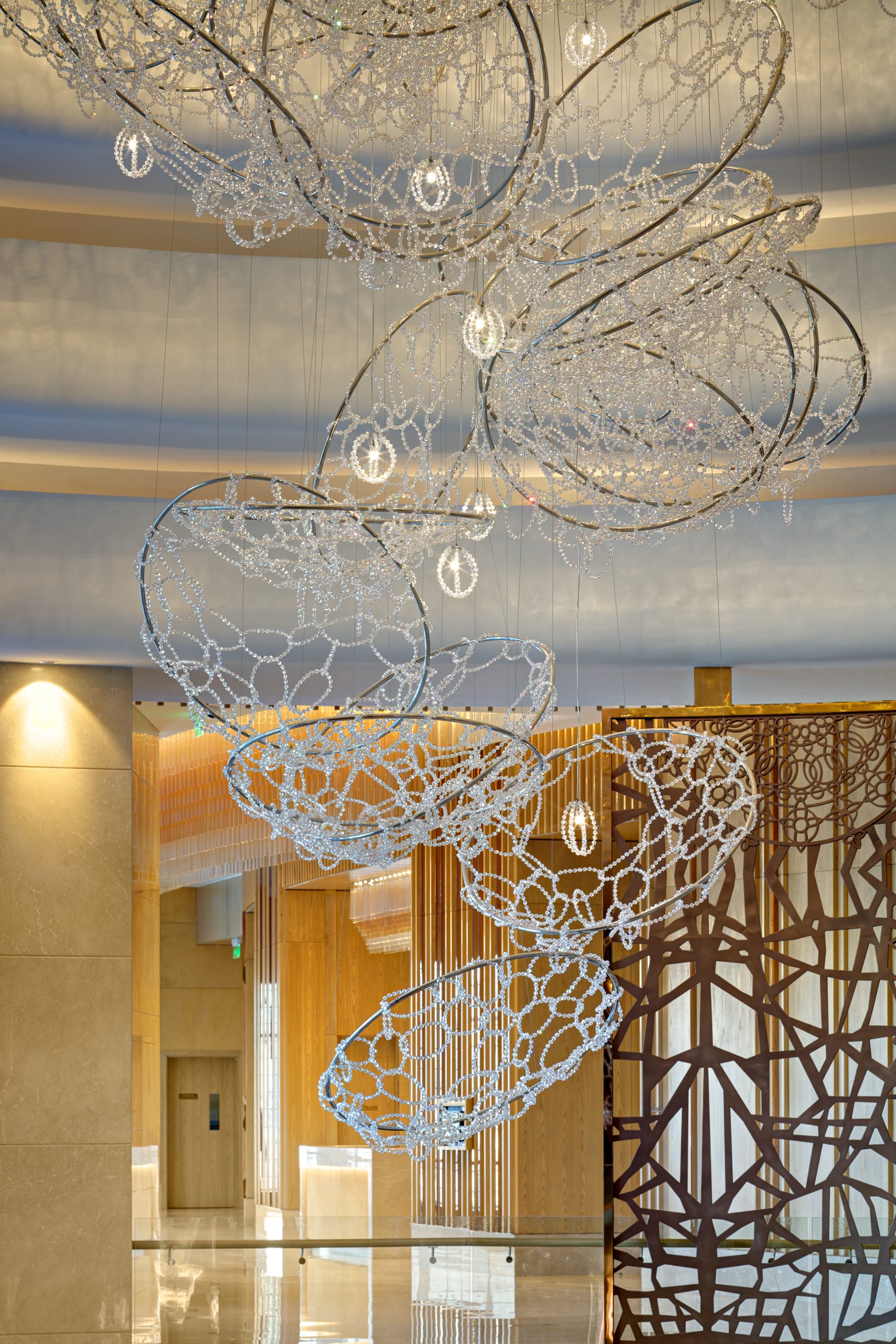 CIRRUS crystal loops descending past the mezzanine