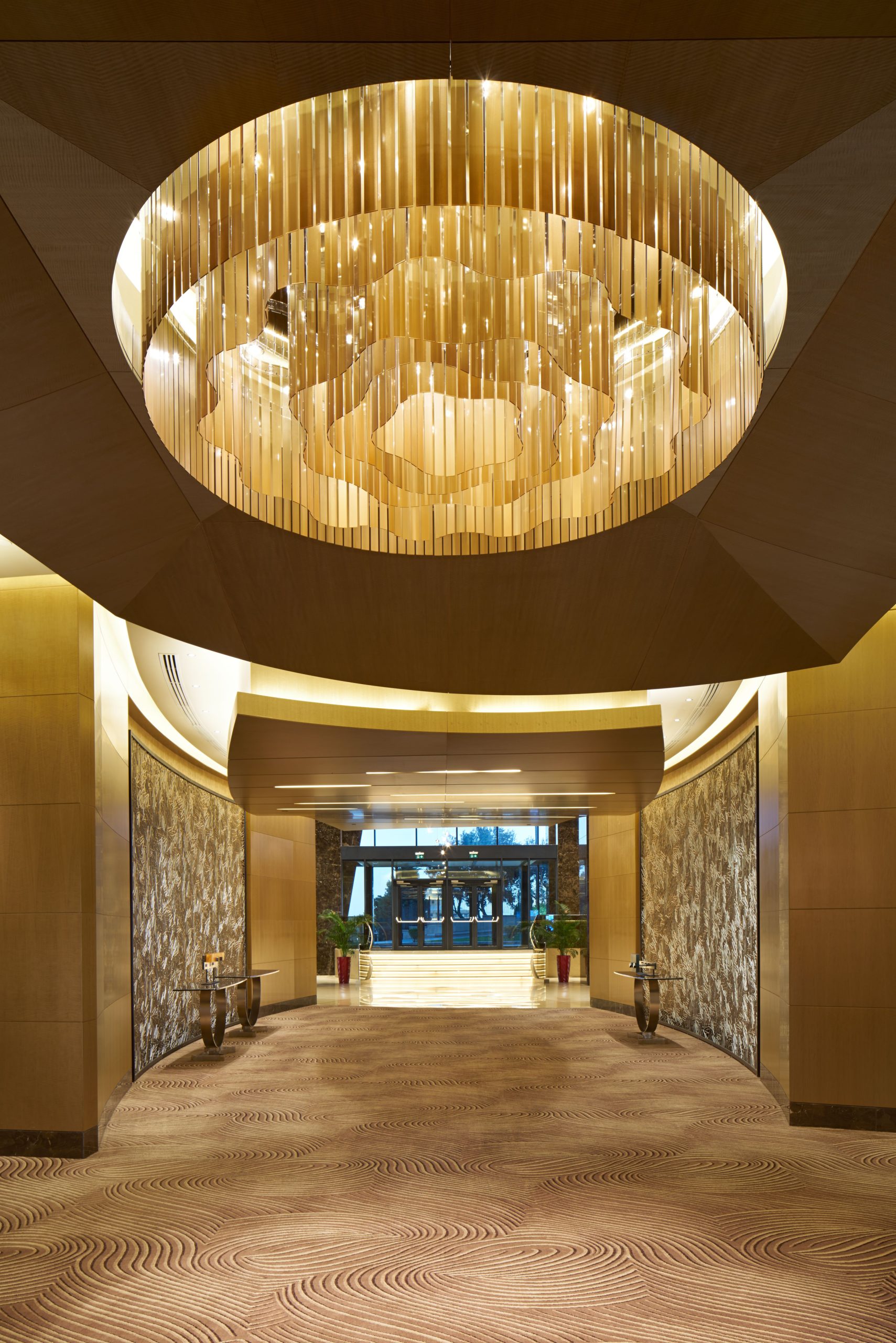 PAVILION custom lighting installed on site by SHUCHUANG
