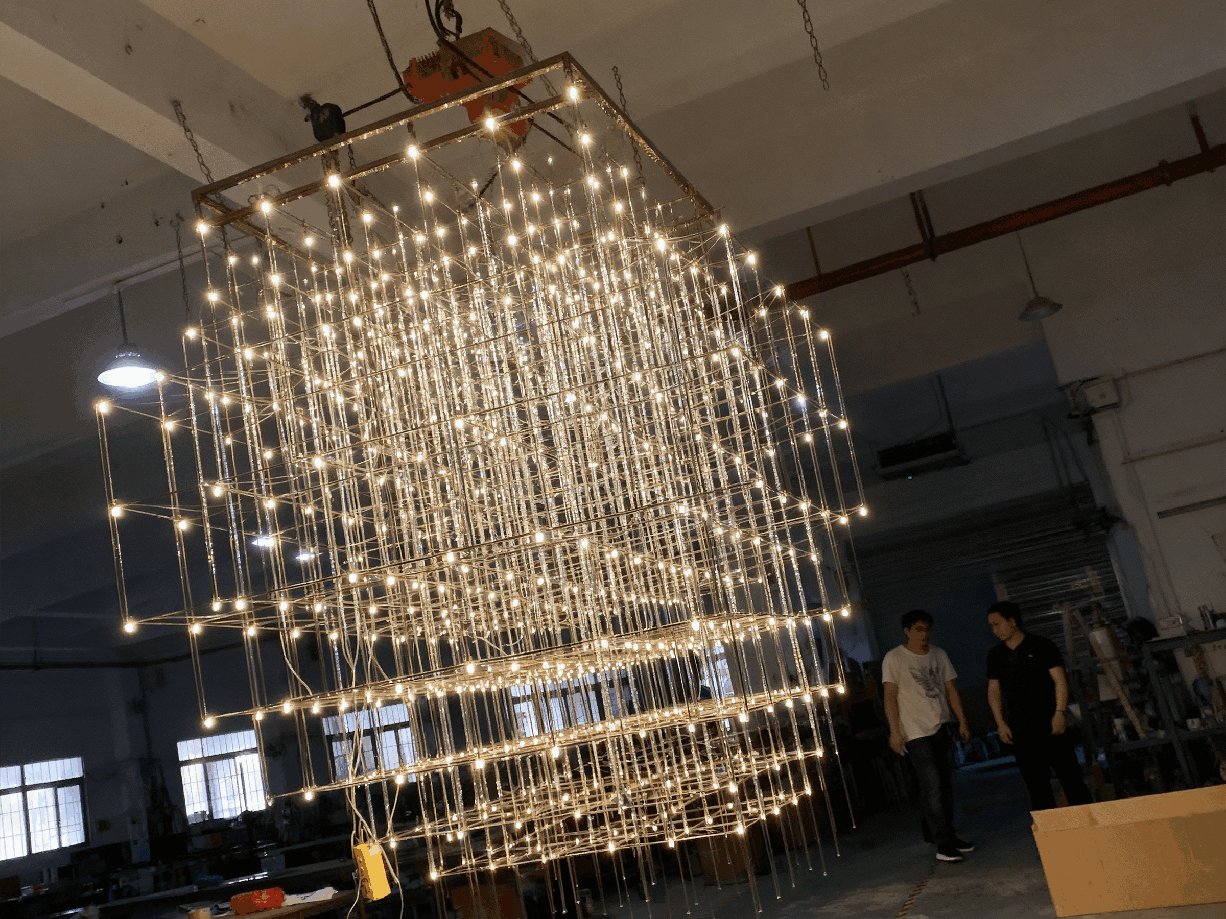 AUTUMNUS ceiling installation, overall shape seen from below