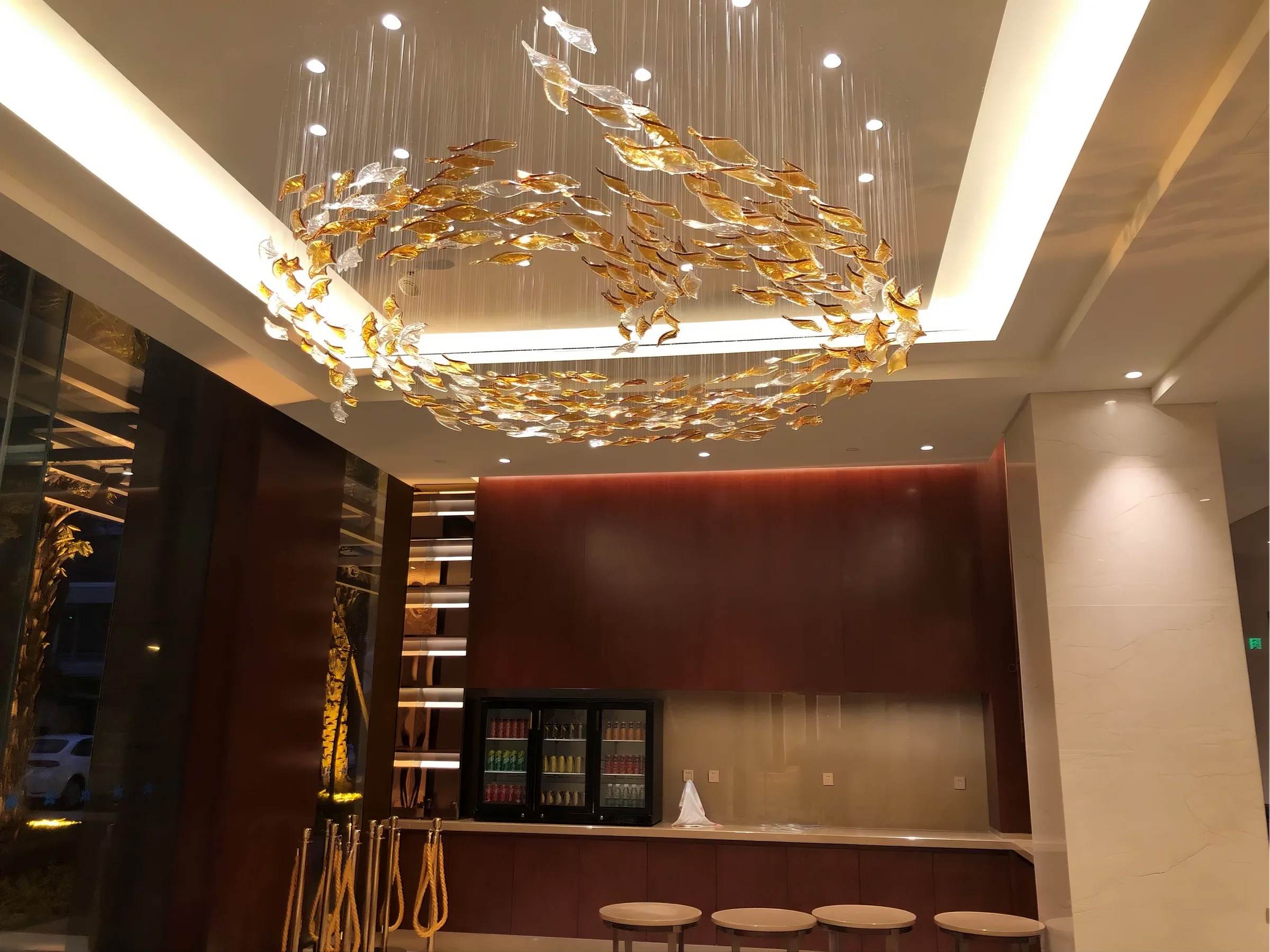 PISCES ceiling installation, seen from an angle