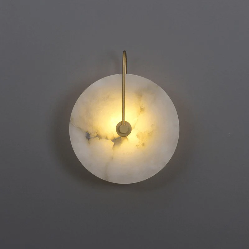 LUCIANA alabaster pendant light in a bedroom interior