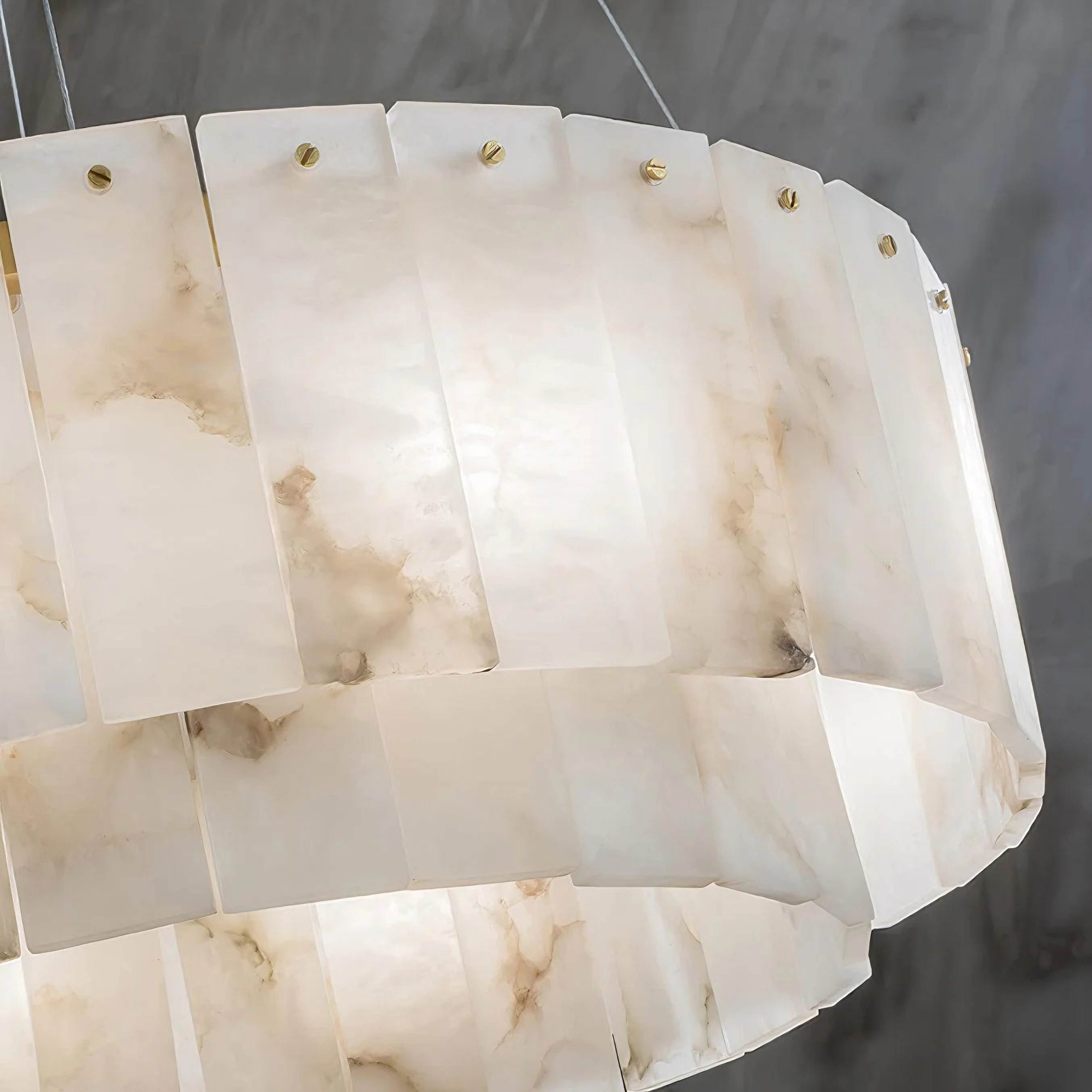 PALAZZO alabaster pendant light in a bedroom interior