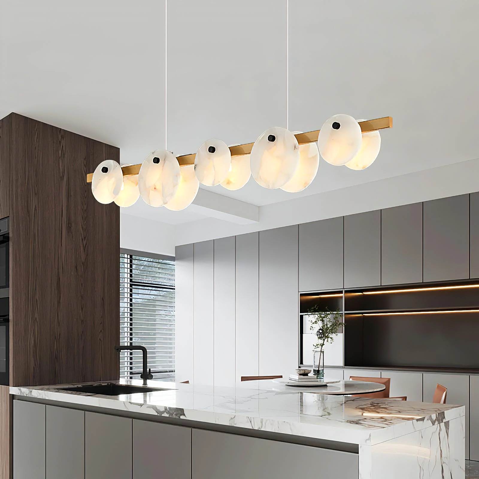 ORION custom alabaster pendant light by SHUCHUANG