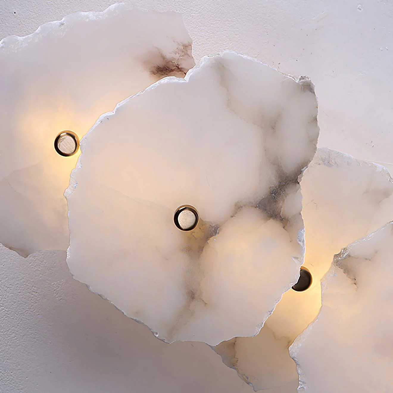 FREYA alabaster pendant light, front view