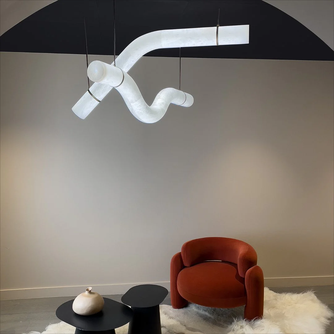 VENUS custom alabaster pendant light by SHUCHUANG