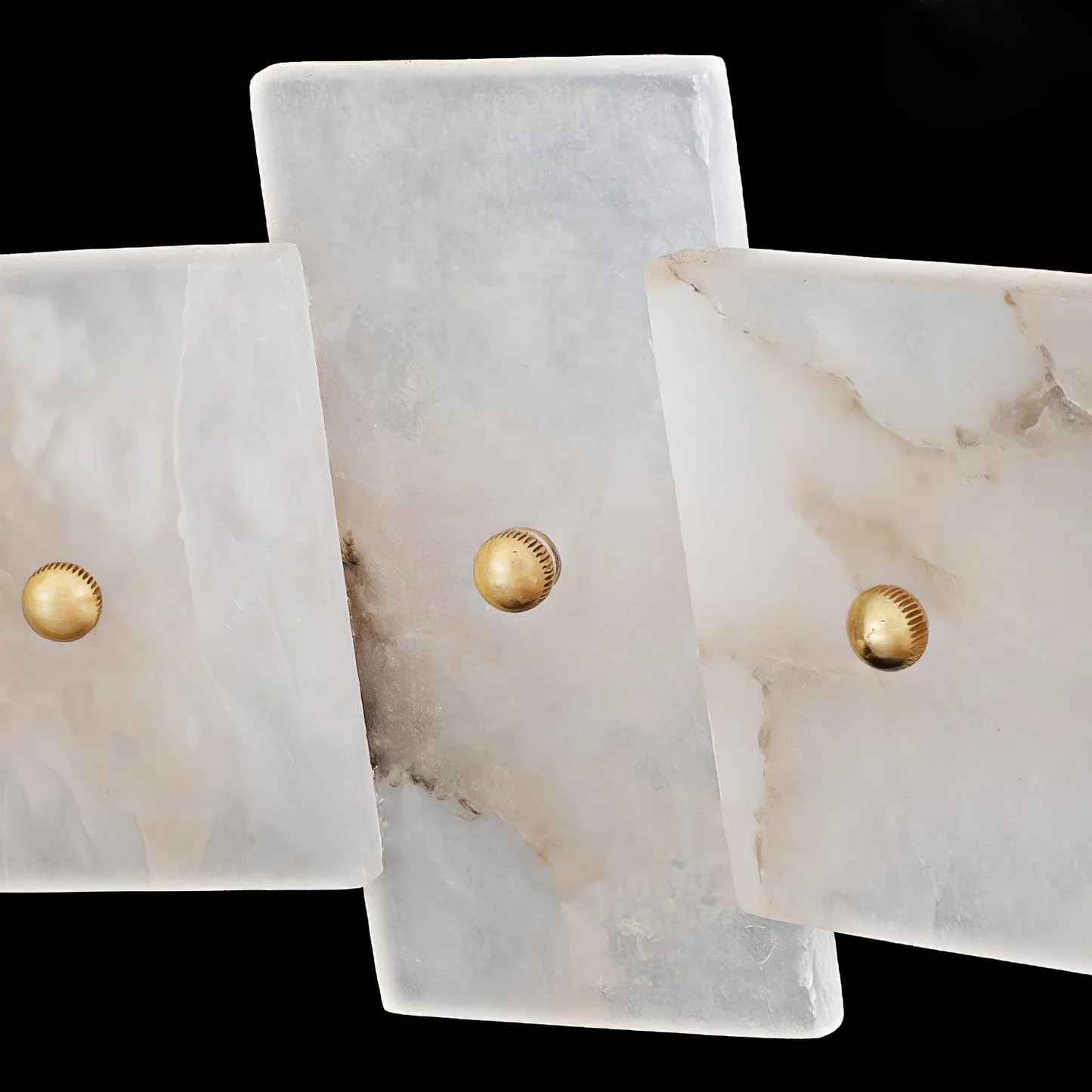 CALEB alabaster pendant light, warm glow detail