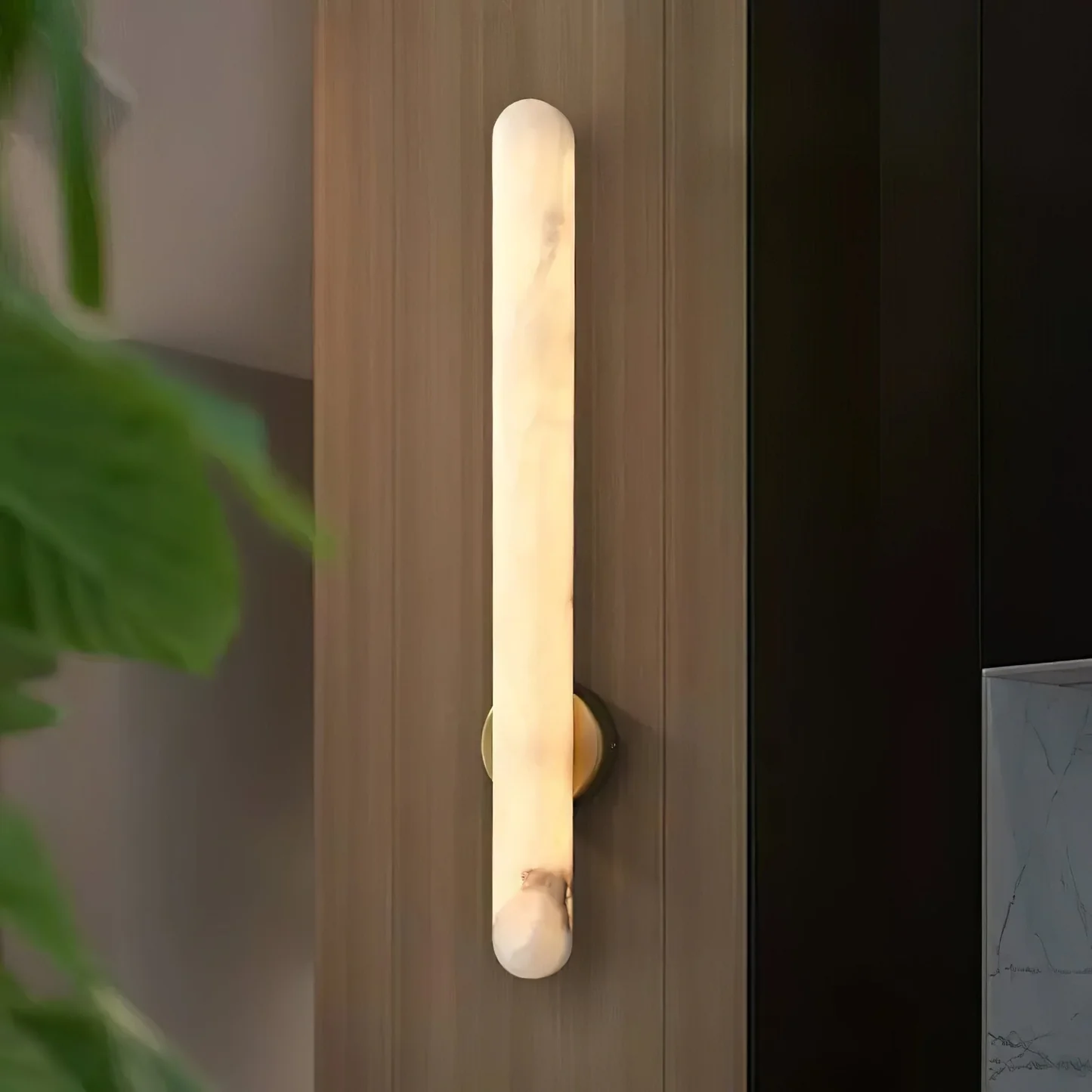 ELARA alabaster Wall sconce, front view