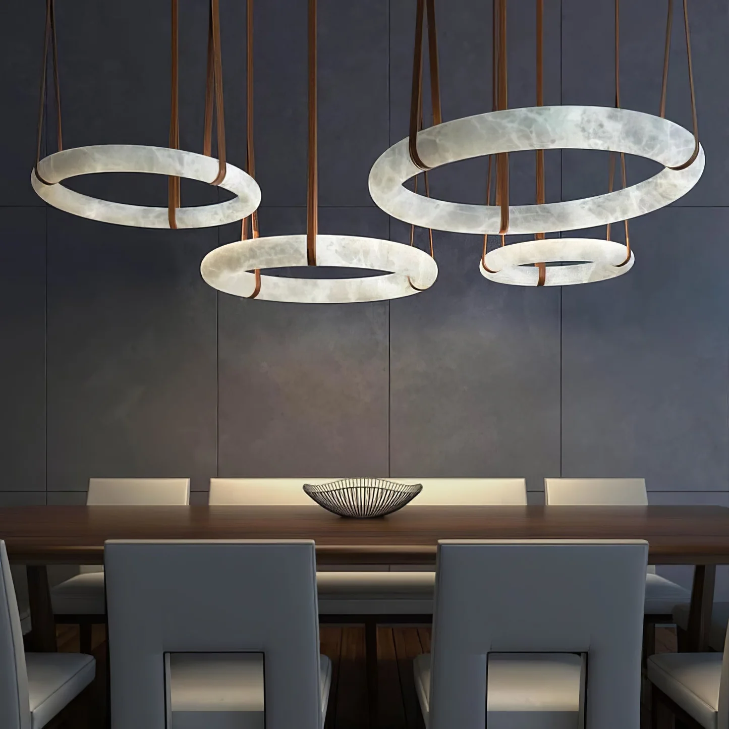 LAREDO alabaster Pendant light, front view