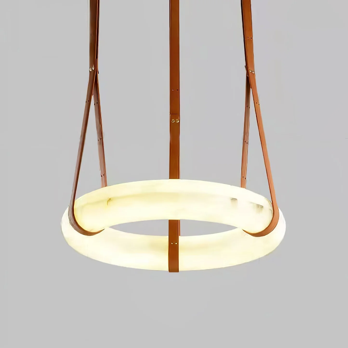 LAREDO alabaster pendant light in a bedroom interior