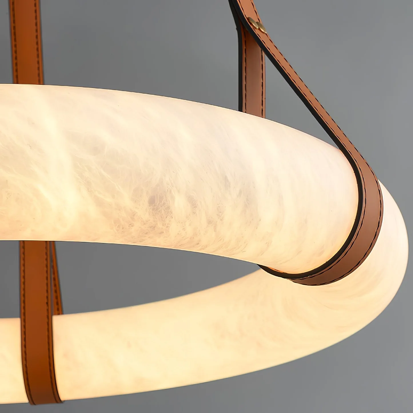 LAREDO alabaster pendant light in a bedroom interior